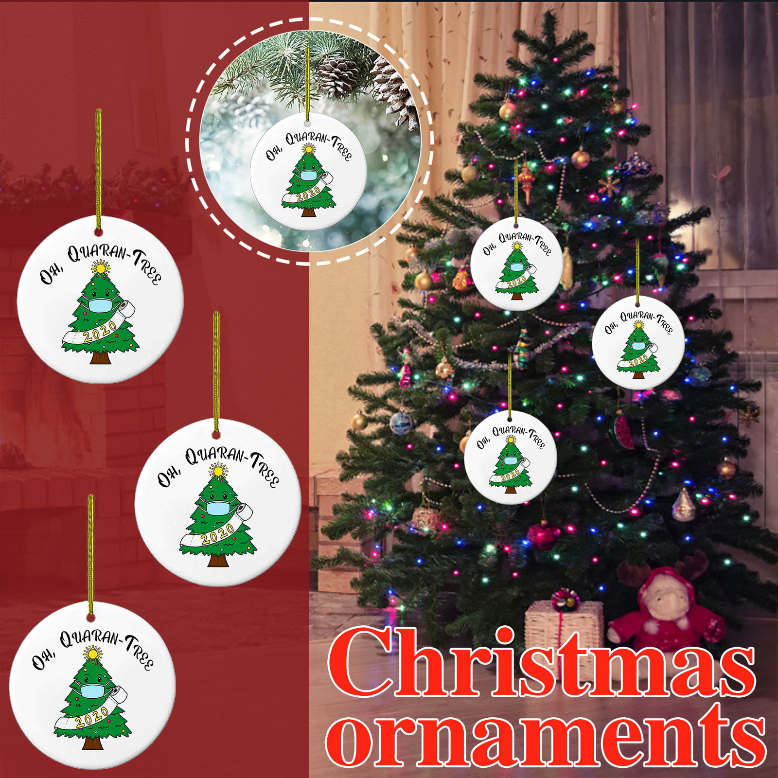 Custom Wooden Christmas Tree Pun Ornament