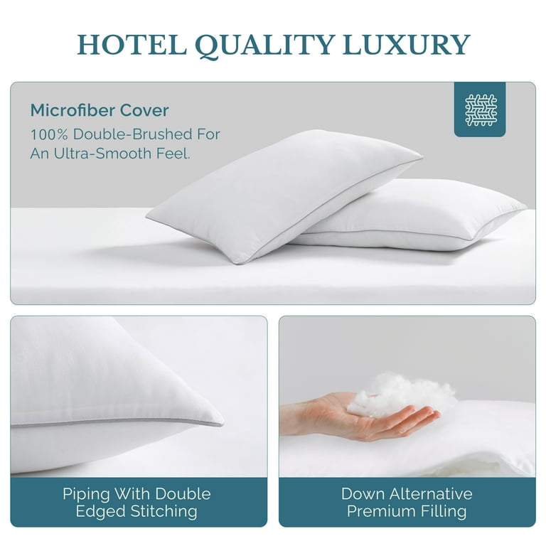 Casa Platino King Pillows, 2-Pack Medium Support photo 8