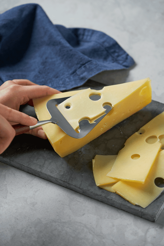Jarlsberg Wedge 6oz. EW, Semi-Soft Norwegian Style Swiss Cheese, Sealed Fresh in a Plastic Wrap