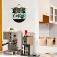 thumbnail image 5 of Eveokoki 12" Coffee Bar Decor Sign Farmhouse Wall Decor Wooden Round Retro Rustic Coffee Bar Decor ，Coffee Lover Gift Coffee Station Decor Home Office Kitchen, 5 of 5