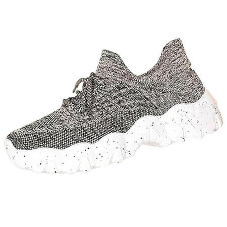 

Krdevn Shoes for Women Walking Shoes Women 2024 New Casual Non Thick Soled Sloping Heel Fly Woven Mesh Shoes Height Increasing Shoes -Brown 38