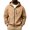 Khaki, variant on Hoodies for Men Zip Up Hooded Sweatshirt Athletic Jackets Lightweight Casual Long Sleeve Jacket with Zipper Pockets
