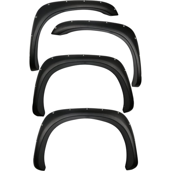 2002-2008 Ram 1500, 2003-2009 Ram 2500 3500 | LAX Pocket Bolt-Riveted Rugged Style Fender Flares | Paintable Matte Black Wheel Flare Cover | Front and Rear Wheel Protector | 4 PCS