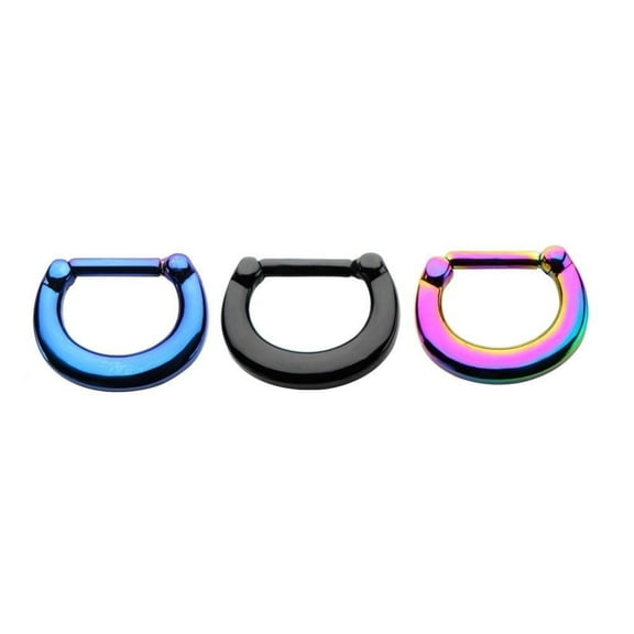 Septum Clicker Ion-Plated Sizes 16G - 3 Colors