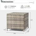thumbnail image 6 of Hassch Outdoor PE Wicker Side Table with Storage, 27-Gallon All-Weather Rattan Square Patio Table with Lift-Off Lid, for Decks, Balconies, Poolside (Gray), 6 of 9