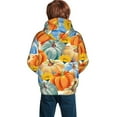 thumbnail image 6 of Kll Unisex Kids Boys Girls Hooded Pocket Pullover Hoodies-Pumpkins Sunflowers, 6 of 9