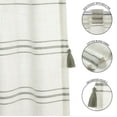 thumbnail image 5 of Better Homes & Gardens Polyester-Cotton Light Filtering Stripe Tassels Curtain Panel, 1-Piece, Green, 50" W x 84" L, 5 of 5