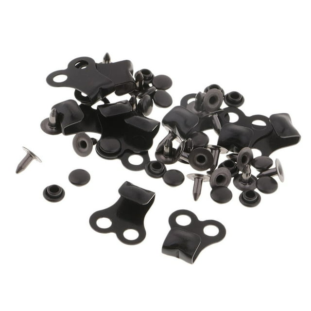20c Stopper Drawstring Schnuersenkel Buckle With Rivets For Hiking Boots Hiking Black