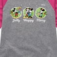 thumbnail image 3 of Disney - Jolly Happy Merry - Toddler & Youth Girls Raglan Graphic T-Shirt, 3 of 5