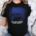 thumbnail image 3 of HIT ME HARD AND SOFT Blue Photo T-Shirt, Men's And Women's Graphic Tee 100% Cotton by TBun, Full Sizes S-5XL, 3 of 5