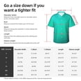 thumbnail image 5 of Honeii Turquoise Light Blue Print Men’s Hawaiian Shirt,Classic Button-Down Short Sleeve Shirt, for Beach, Vacation, and Outdoor Activities,Large, 5 of 7
