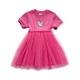 thumbnail image 1 of Toddler Girls' Dresses Short Sleeve Cartoon Embroider Princess Dress Robe Fille Size 4-5T, 1 of 4