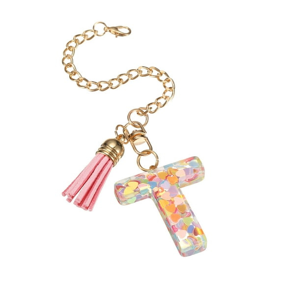 Letter T Cup Chain, Bag Chain, Key Chain, Cute Decor Accessories (Heart-Shaped)