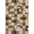 thumbnail image 2 of Addison Rugs Mayfield Washable Cowhide Boxes Brown Rectangle Rug, 5' x 7'6", 2 of 6
