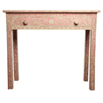thumbnail image 3 of Modern Entryway Console Table – Handcrafted Bone Inlay with Multicolor Stripes | Accent Hall Table, 3 of 3