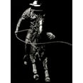 thumbnail image 2 of Chapman, Julie T. 12x14 Black Ornate Wood Framed with Double Matting Museum Art Print Titled - Scratchboard Rodeo VIII, 2 of 4
