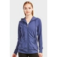 thumbnail image 2 of TheLovely Women's Lightweight Cotton Blend Long Sleeve Zip Up Thin Hoodie Jacket, 2 of 4