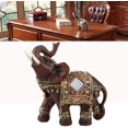 thumbnail image 4 of RV Estatua de elefante Escultura Lucky Wealth Feng Shui Grano de madera Figura 3D Decoración de la oficina en el hogar Regalo (L) oso de fresa Electrónica, 4 of 5