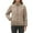 Khaki, variant on Lightweight Winter Down Jacket for Women Stand Collar Slim Fit Quilted Warm Casual Outerwear Coat