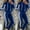 Blue, variant on Hueook Sweatshirt and Sweatpants for Women Long Sleeve Women's Sports Tracksuits with Pokets Fall Winter Suit on Clearance