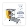 thumbnail image 5 of Boardwalk Janitor's Cart, Three-Shelf, 22w x 44d x 38h, Gray -BWKJCARTGRA, 5 of 7