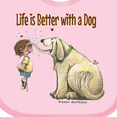 thumbnail image 4 of Inktastic Life is Better with a Dog Boys or Girls Baby Bib, 4 of 4