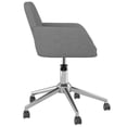 thumbnail image 2 of vidaXL Swivel Office Chair Light Grey Fabric, 2 of 5