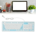 thumbnail image 3 of Silicone Keyboard Foldable Keyboard Silicone Foldable Silicone Keyboard 106 Keys Waterproof Dustproof Foldable Usb Wired Silent Silicone Keyboard For Pc Laptop Game, 3 of 8