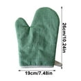 thumbnail image 3 of Heat Resistant Oven Mitts Pair, 10.24x7.48 Inch Microwave Safe Grilling Gloves, Thermal Insulation for Baking Cooking, Non-Slip Grip, Durable Fabric, Green - Machine Washable Green, 3 of 6