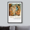 thumbnail image 2 of IDEA4WALL Framed Canvas Art Wall Decor The Young Ladies of Avignon by Pablo Picasso Historic Cultural Oil Painting Fine Art Abstract Contemporary Colorful for Dorm Home Office - 16"x24" Black, 2 of 5