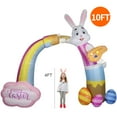 thumbnail image 4 of DomKom 10FT Huge Easter Inflatable Bunny Archway Outdoor Decorations ,Build-in LED Lights Holiday Blow Up Yard Decoration, for Easter Holiday Party, Outdoor,Garden, Yard Lawn Décor, 4 of 6
