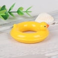 thumbnail image 5 of 1:6 1:12 Dollhouse miniature yellow duck life swim ring for doll dollhouse decor, 5 of 7