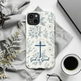 thumbnail image 5 of God is Good iPhone Case – Christian Floral Cross Design with Bird, Religious Inspirational Phone Cover for iPhone 11 12 13 14 15 16 Pro Max, 5 of 6