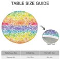 thumbnail image 6 of Pioneer Flower Floral Print Pattern Round Fitted Tablecloth with Elastic Edge,Dining Table Cover Waterproof,Outdoor Round Tablecloth for Camping,Dining,Indoor and Outdoor, 6 of 7