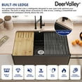 thumbnail image 5 of DV-1K0067B DeerValley 33" L X 20" W Single Basin Workstation Farmhouse Kitchen Sink With Sink Grid, Cutting Board And Dish-Drying Rack, 5 of 9