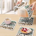 thumbnail image 5 of Teal Brown Paw Print Pot Holders for Kitchen Heatproof Potholder, 2 Pack Vintage Farmhouse Wooden Grain Hot Pads Multipurpose Oven Pads Cloth Potholders Trivet for Cooking and Baking, 5 of 8