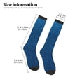 thumbnail image 4 of Zufioo Deep Blue Glitter Print Long High Thigh Socks Knee-High Warm Stocking Women Boot Sock Leg Warmer High Socks for Daily Wear, Cosplay, 4 of 6
