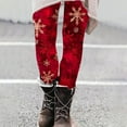 thumbnail image 2 of Hueook Fleece Lined Leggings Women Skin Color Womens Christmas Fashion Printed Leggings Yoga Casual Pants Leggings Multicolor M, 2 of 5