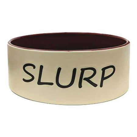 UPC: 0077234585832 | Ethical Products 774242 7 in. Slurp Unbreak-A-Bowlz Stoneware Dish Dog  Burgundy
