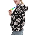 thumbnail image 2 of Goofa black white Skull bone for Women's Hooded Sweatshirt with Eye-catching Drawstrings- Lightweight Pullover Hoodie with Kangaroo Pocket, Perfect for Everyday Wear-Medium, 2 of 7