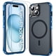 thumbnail image 2 of MOZOTER Funda magnética para iPhone 15 con [2 protectores de pantalla de vidrio], [15 pies a prueba de golpes] [Compatible con Magsafe] [resistente] funda para teléfono para iPhone 15, azul oscuro, 2 of 4