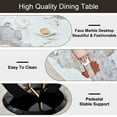 thumbnail image 5 of Juiluna 48" Sintered Stone Dining Table With MDF Legs Imitation Marble Desktop Circular Modern Dining Table For Living Room Restaurants, 5 of 9