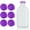 Purple, variant on 6 Pack Reusable Silicone Milk Bottle Caps, 48mm Airtight Replacement Lids, Multi-Color Leak Proof Jug Covers