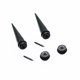 thumbnail image 3 of Pendiente de oreja Hugo Punk Rock Rivet 316L Acero inoxidable negro, 3 of 10