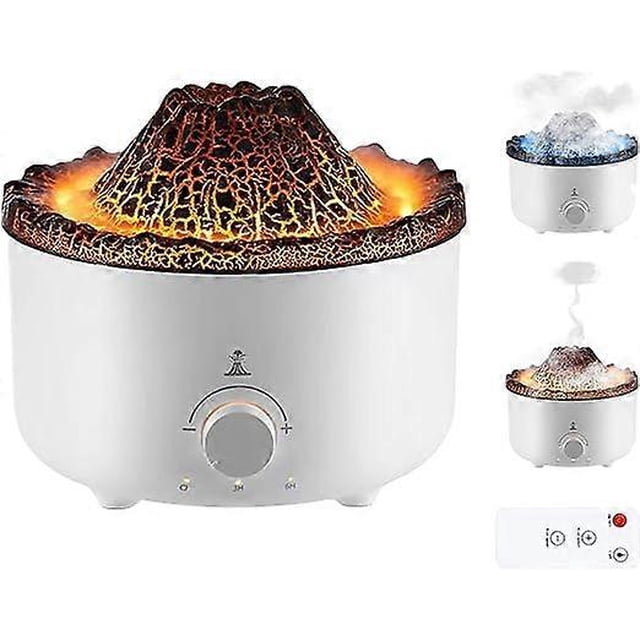 Humidifier, Jellyfish Mist Flame Diffuser Humidifier 560ML Essential Oil Diffuser for Bedroom Home and Office, 4 Mist Modes