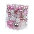 thumbnail image 2 of 36 adornos para árbol de Navidad de 4 cm, 6 cm y 8 cm, colgantes irrompibles para Navidad. Blanco rosa, 2 of 9
