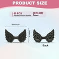 thumbnail image 2 of Uxcell 60Pcs Angel Wings for Crafts, Glitter Mini Angel Wings Ornament Fabric Wings Sew on Patches, Black, 2 of 6