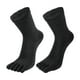 thumbnail image 1 of 1 par de calcetines de dedo completo con cinco dedos, unisex, antideslizantes, pegajosos, de ajuste diario, color negro, 1 of 1