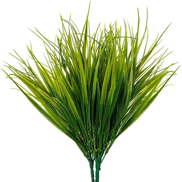 Artificial Plastic Wheat Grass Plants 6 Pack,Hanging Bushes Decor