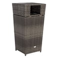 thumbnail image 6 of SAFAVIEH Mazeli Outdoor Patio Trash Bin, Grey Brown, 6 of 13